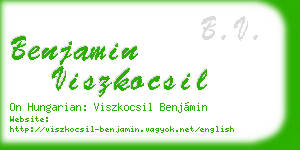 benjamin viszkocsil business card